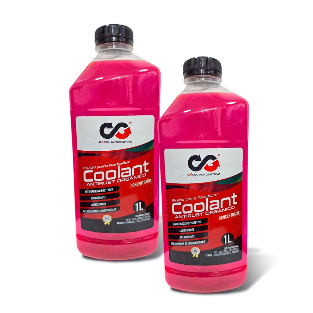 Aditivo Coolant Fluido Concentrado Rosa Orgânico Automotivo - 2 L
