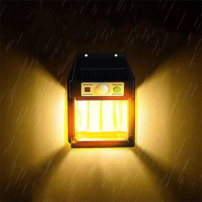 Luminária Arandela Solar Placa Solar Luz Ambar LED Iluminação Solar a Prova d'água