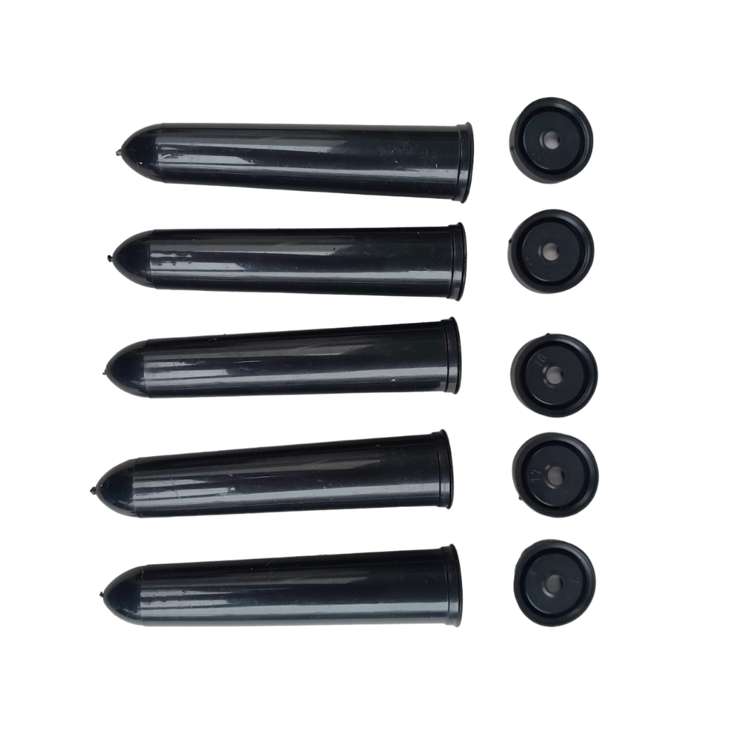 Kit 5 Tubetes Médios Para Orquídeas Aéreas, Vanda, Asconcenda, Ryncosthylis, Renanthera cor Preto