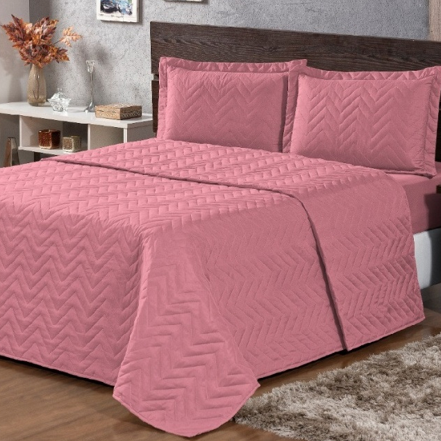 Kit Colçha Cobre Leito Luxo Matelado Queen-Casal-Solteiro-King - MELHOR CUSTO BENEFÍCIO