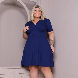 Vestido Plus Size Evangélico Midi Rodado Gode Social G5 60 em Oferta na Shopee