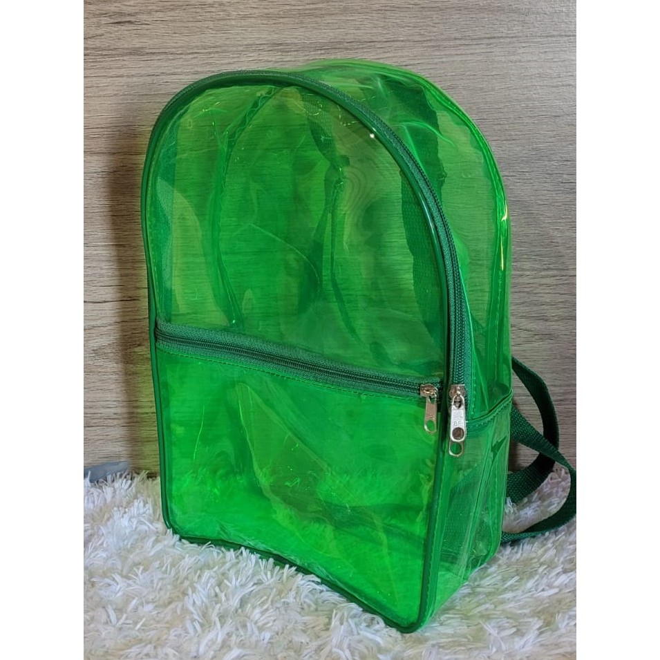 Mochila Plástico Neon Transparente Cristal/trabalho/escola/praia/enfermagem — imagem 2 de 2