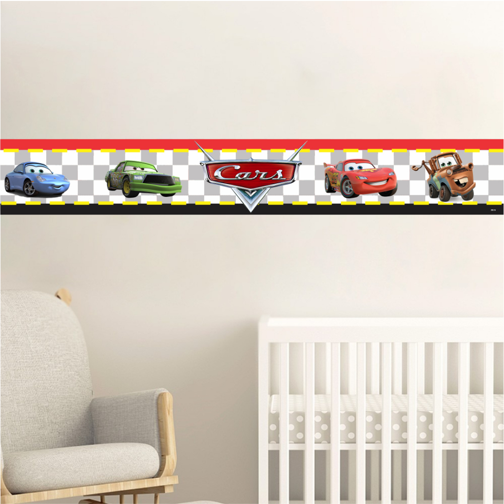 Faixa Adesiva Decorativa Carros  - Papel de Parede Infantil Carros - Adesivo de Parede Infantil - Decoração de Quarto em Oferta na Shopee