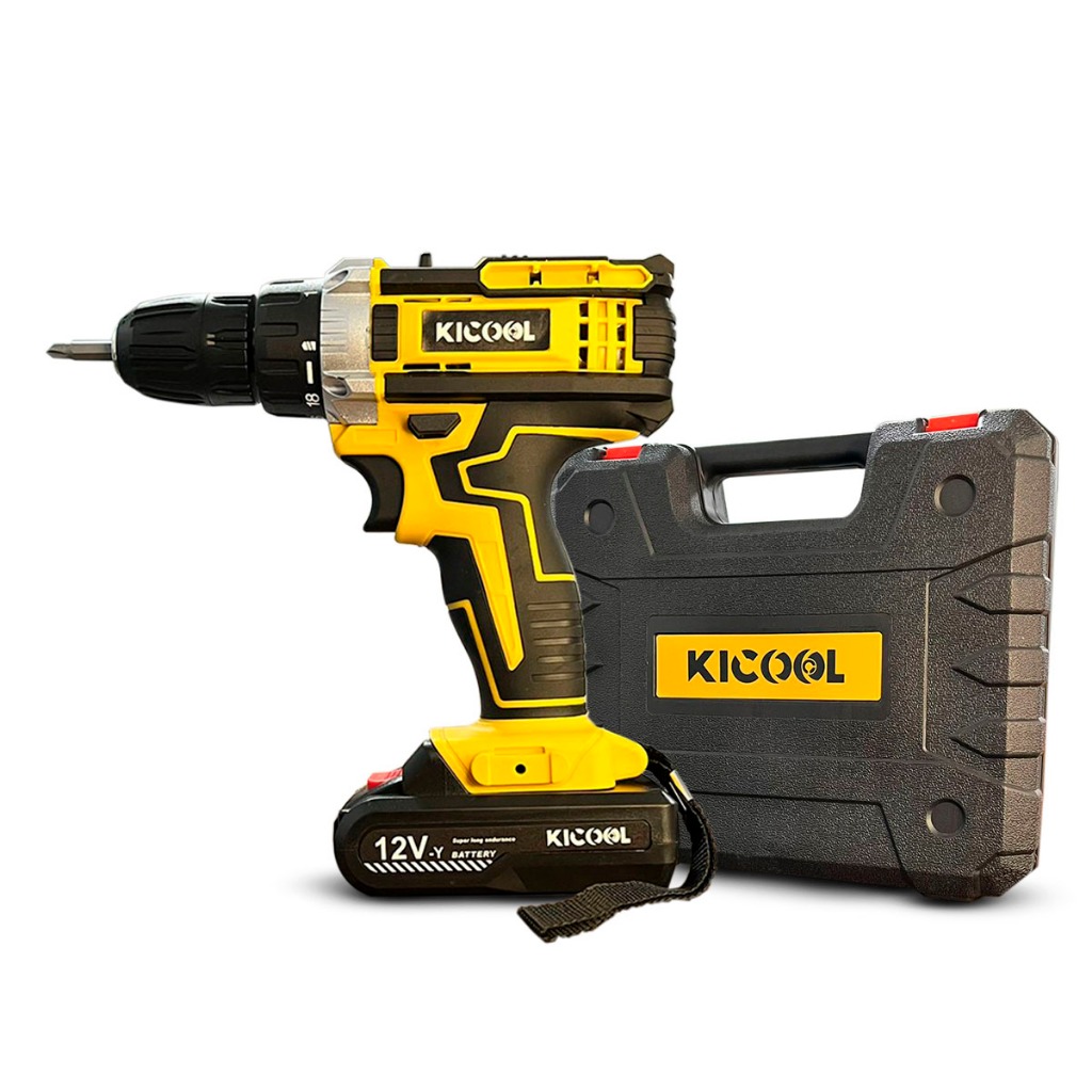 Parafusadeira Furadeira 12v Sem Fio Bivolt 10mm Kicool