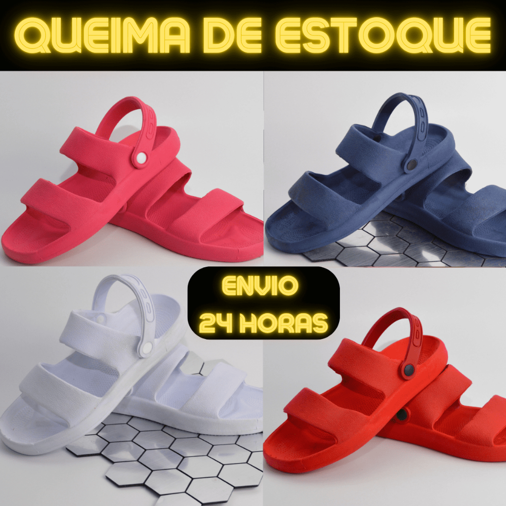 QUEIMA DE ESTOQUE: Sandália Ortopédica Feminina Lançamento 34 Ao 43 em Oferta na Shopee