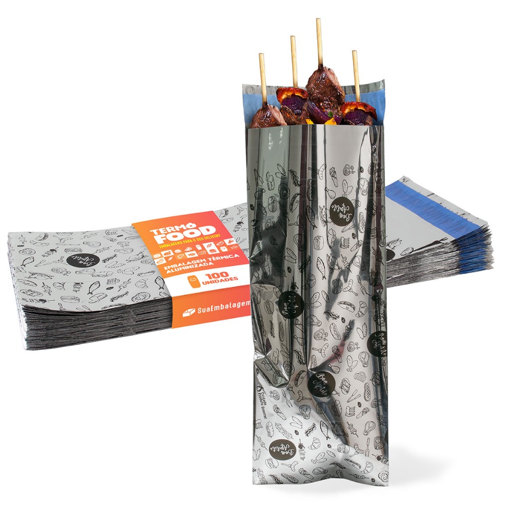 Embalagem Térmica para Espetinho - Churrasquinho - Churrasco - TERMOFOOD  Qualidade Premium