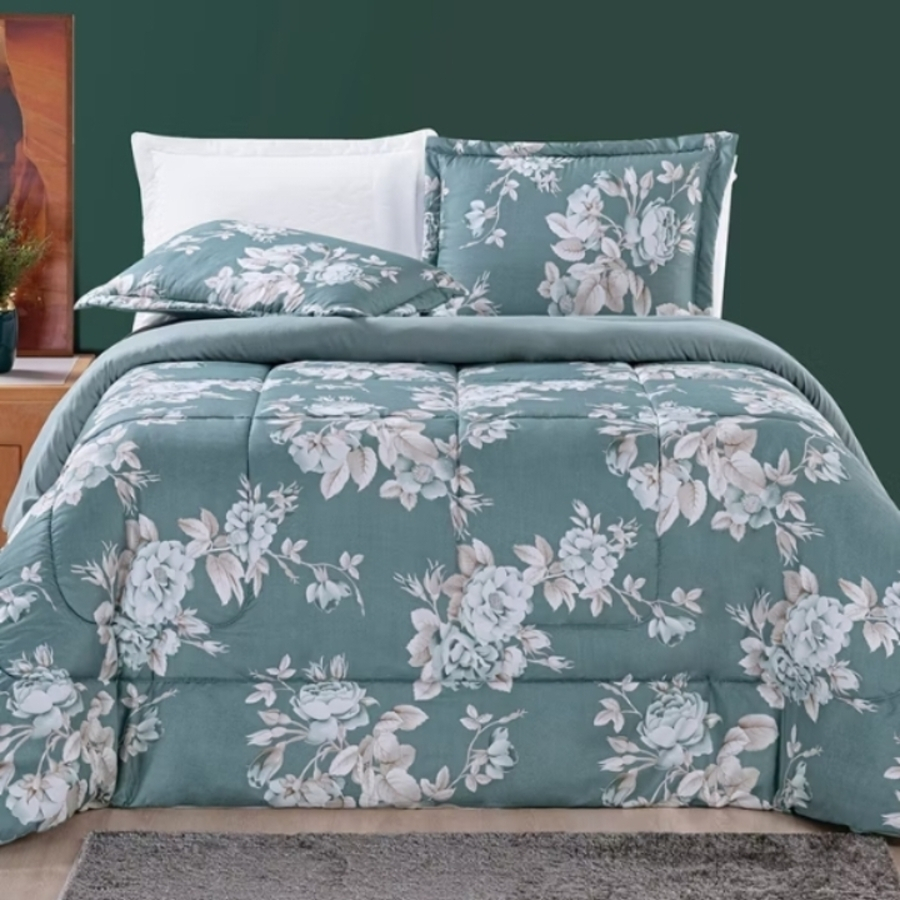 2 EDREDONS CASAL DUPLA FACE AVULSO (ESTAMPA SORTIDA)