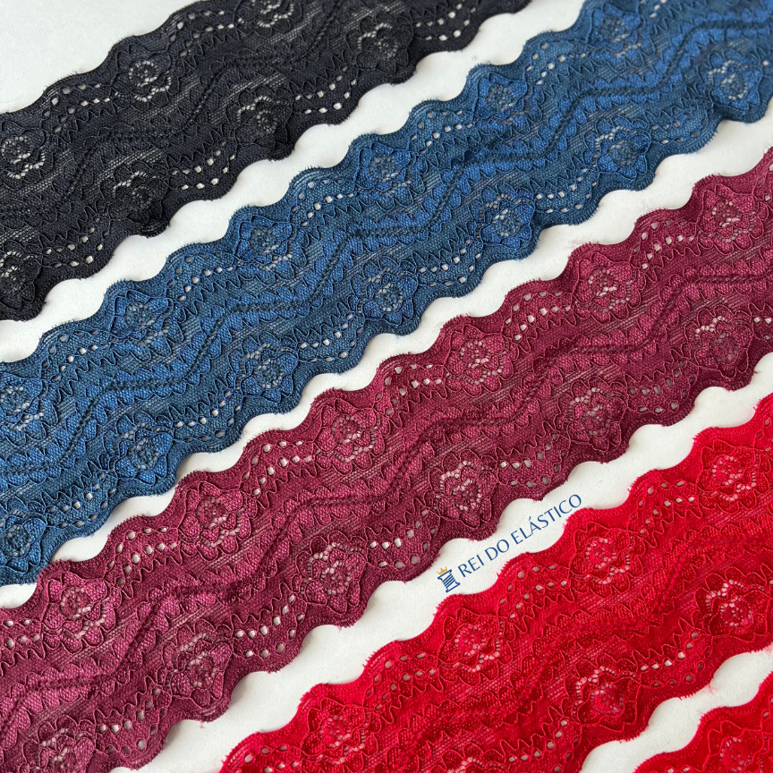 5 METROS Renda Estreita para Lingerie Poliamida com Elastano 62mm 6,2cm para Cos Calcinha em Oferta na Shopee