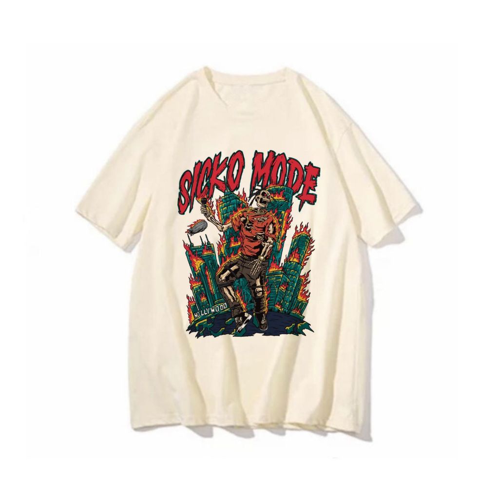 Camiseta Travis Scott SICKO MODE Blusa feminina masculina Astroworld hiphop rap hip hop estampas zumbi trap trappers