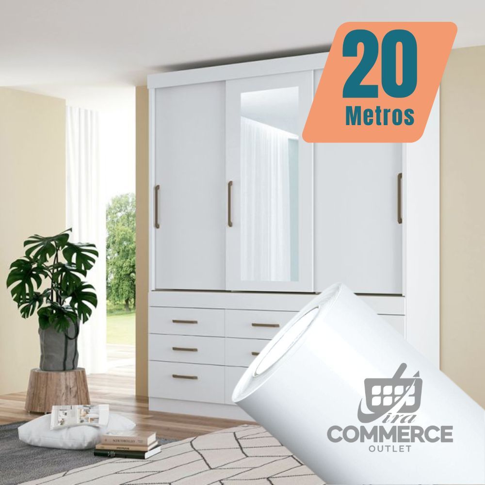 Papel de Parede Adesivo Decorativo Branco Autocolante Rolo 5mx45cm Envelopamento Geladeira Móveis em Oferta na Shopee