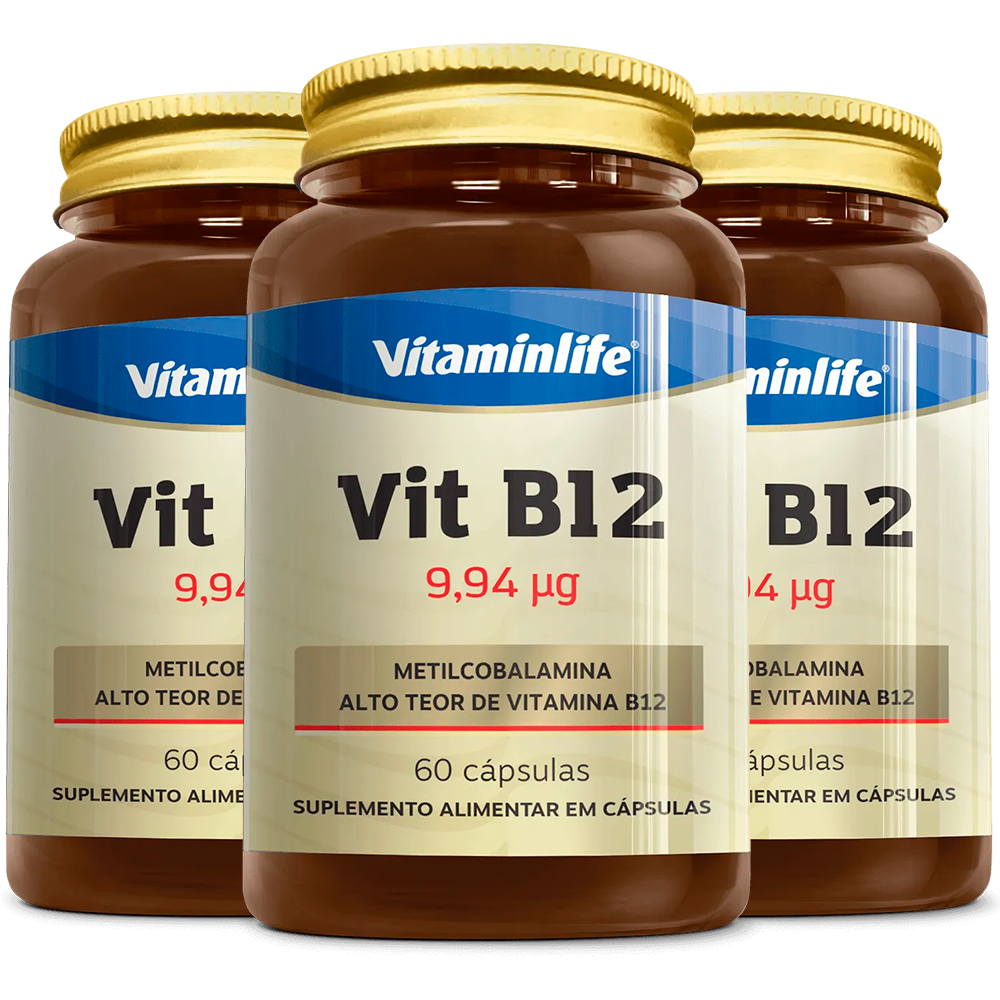 Vitaminlife Vit B12 (9,94mcg) Metilcobalamina 60 cápsulas