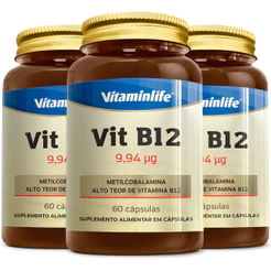 Vitaminlife Vit B12 (9,94mcg) Metilcobalamina 60 cápsulas
