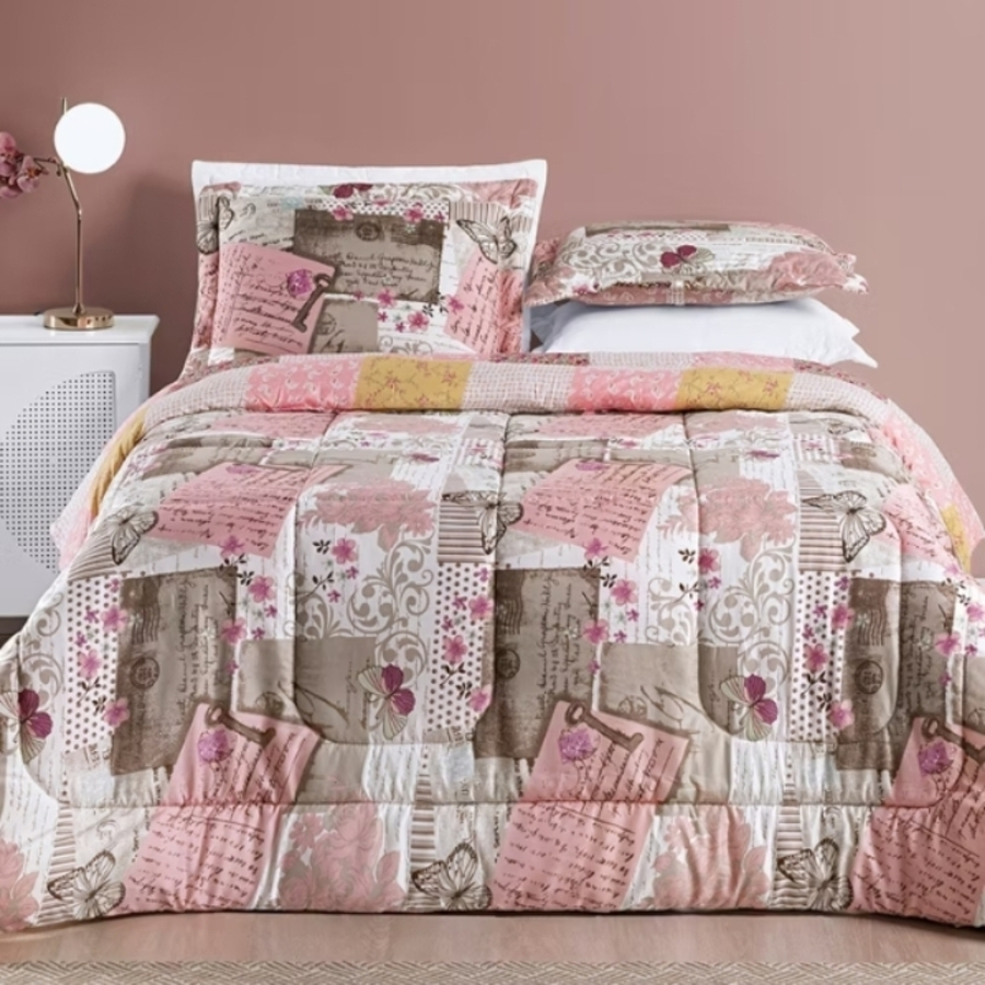 EDREDOM CASAL DUPLA FACE AVULSO (ESTAMPA SORTIDO)