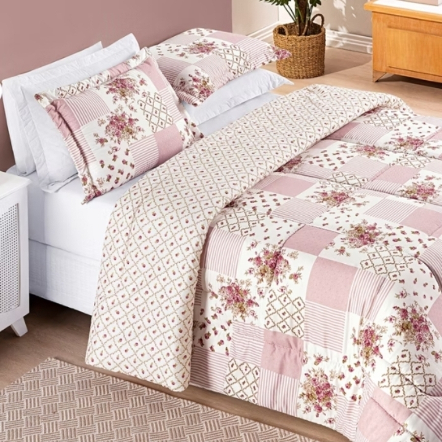 EDREDOM CASAL DUPLA FACE AVULSO (ESTAMPAS SORTIDAS)
