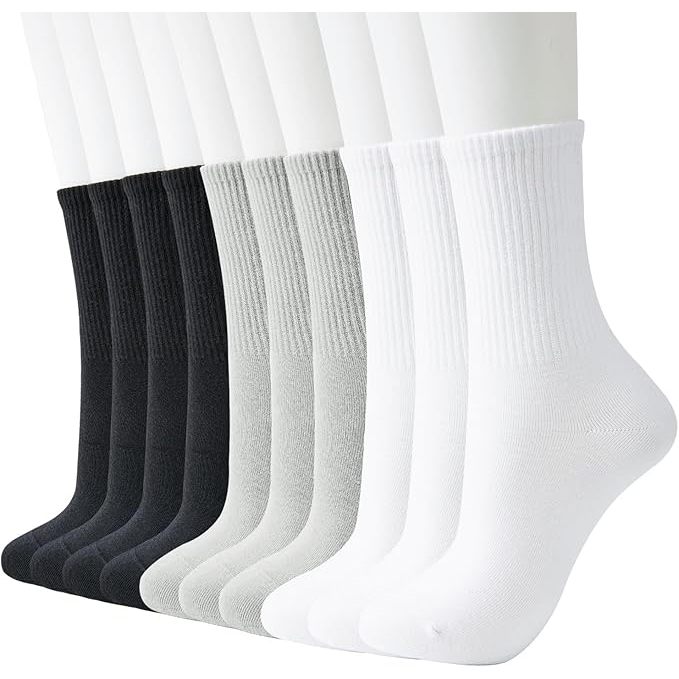 Kit 12 Pares Meia Cano Medio Alto Longo Sport Academia Cores