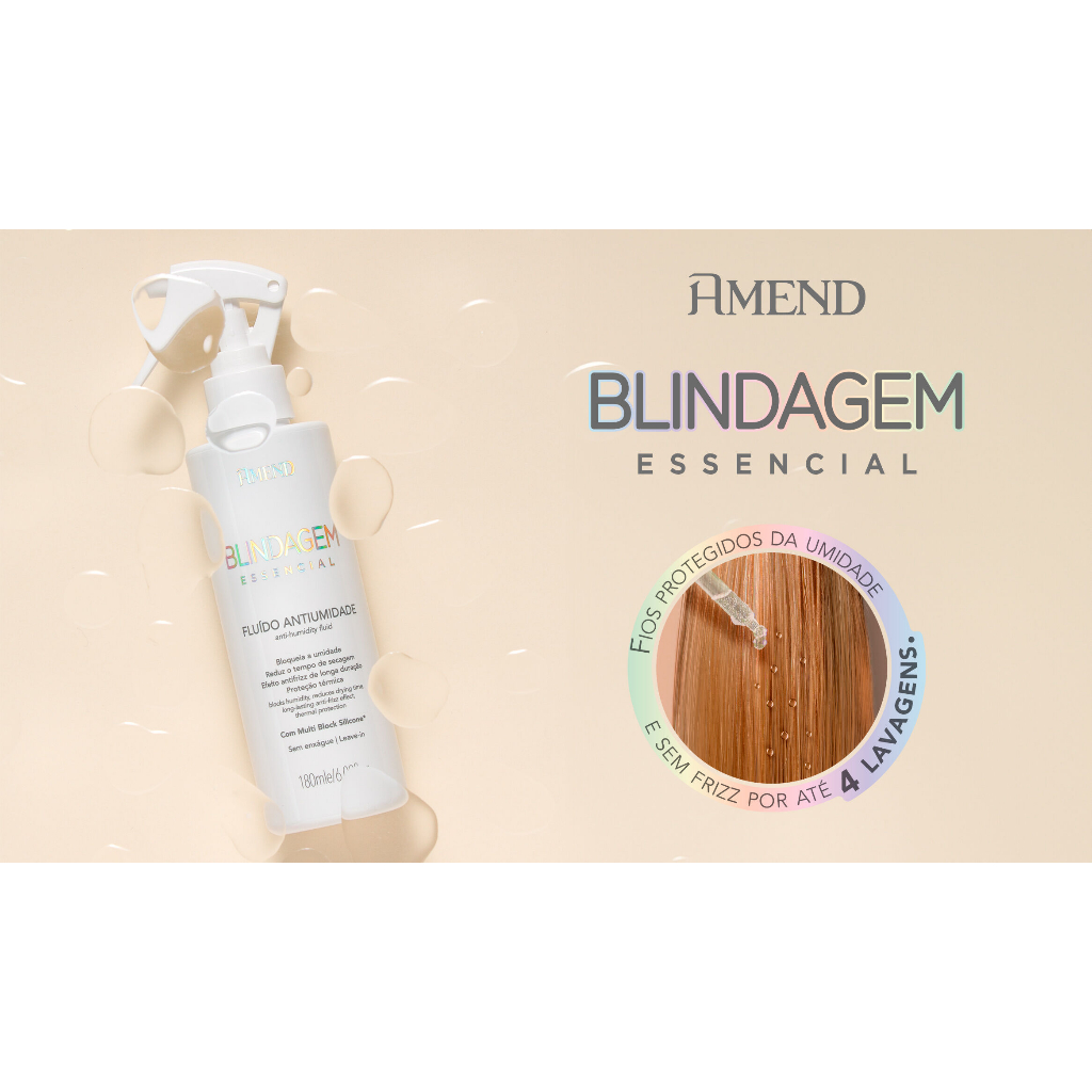 Kit Amend Fluido Antiumidade Blindagem Essencial 180ML + Oil De Monoi 60ml + Oil De Moringa 60ml · foto 2