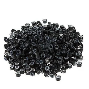 Microlink Com Silicone Preto Para Megahair 100un