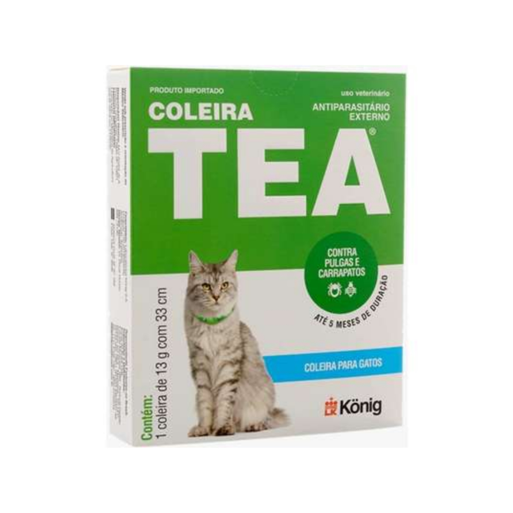Coleira Contra Pulgas E Anti Carrapatos Tea 327 Gatos 13g C/ 33cm em Oferta na Shopee