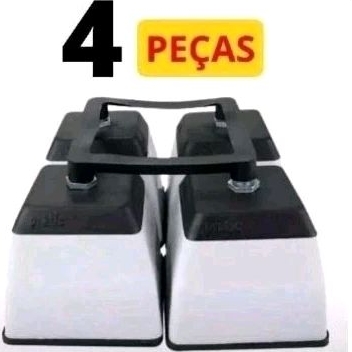 Kit 4 Pés para fogao geladeira com rodízio universal quadrado.