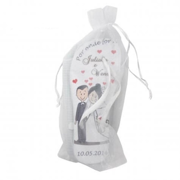 100 saquinhos de organza 20x30 (Chinelo) Branco