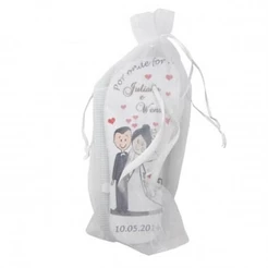 100 saquinhos de organza 20x30 (Chinelo) Branco
