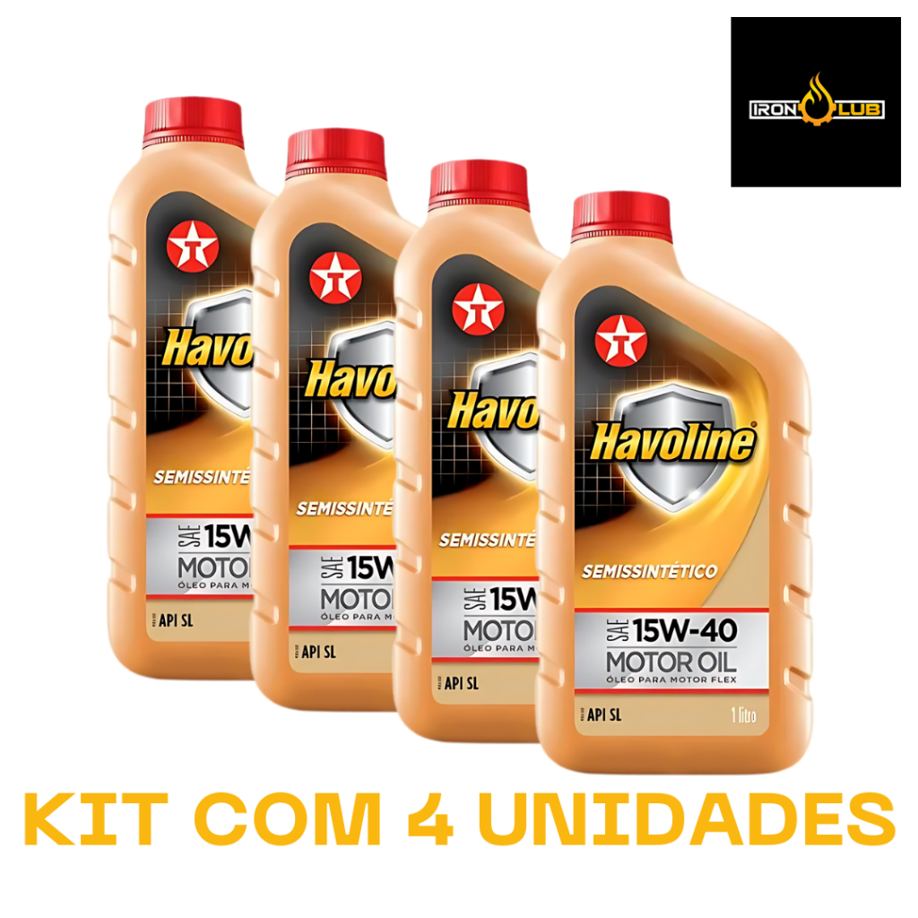 KIT 4 LITROS HAVOLINE 15W40 SEMISSINTÉTICO em Oferta na Shopee