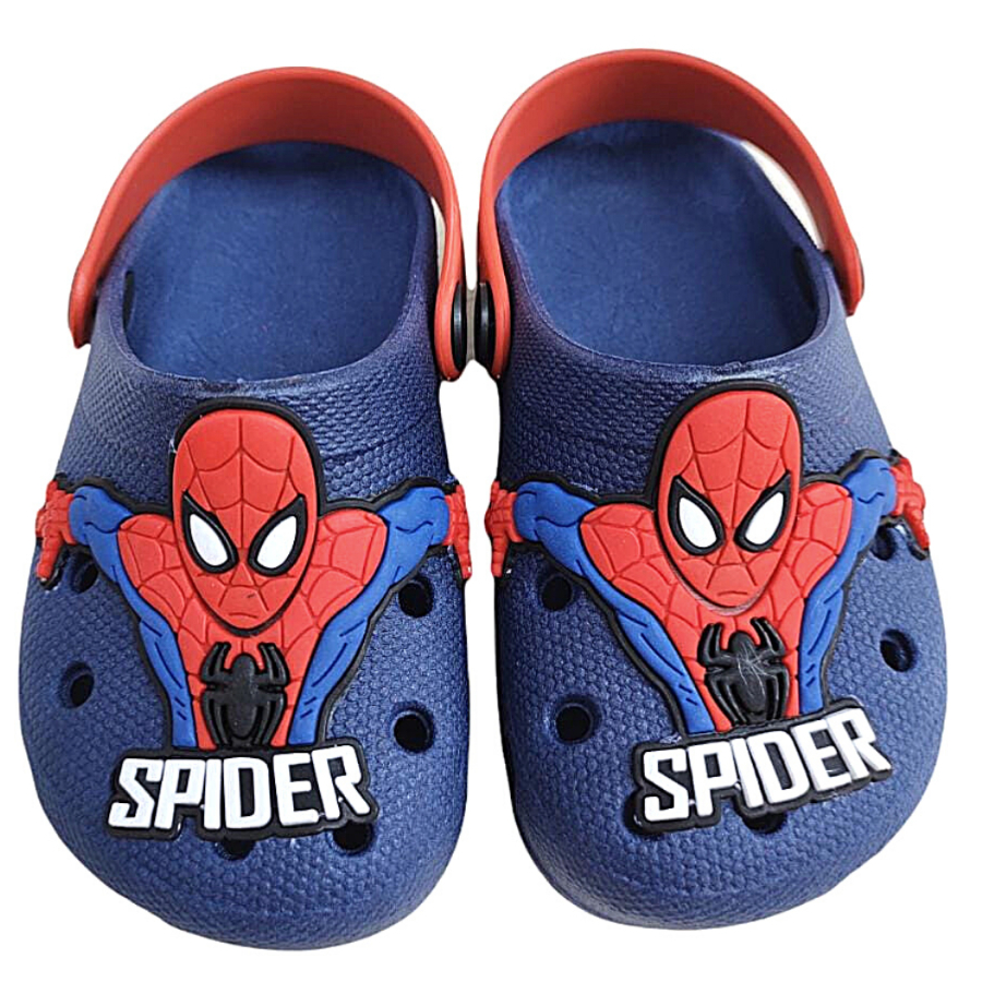 Babuche Sandália Infantil Spider Homem Aranha Leve Macio Não Escorrega Piscina Escola Colégio