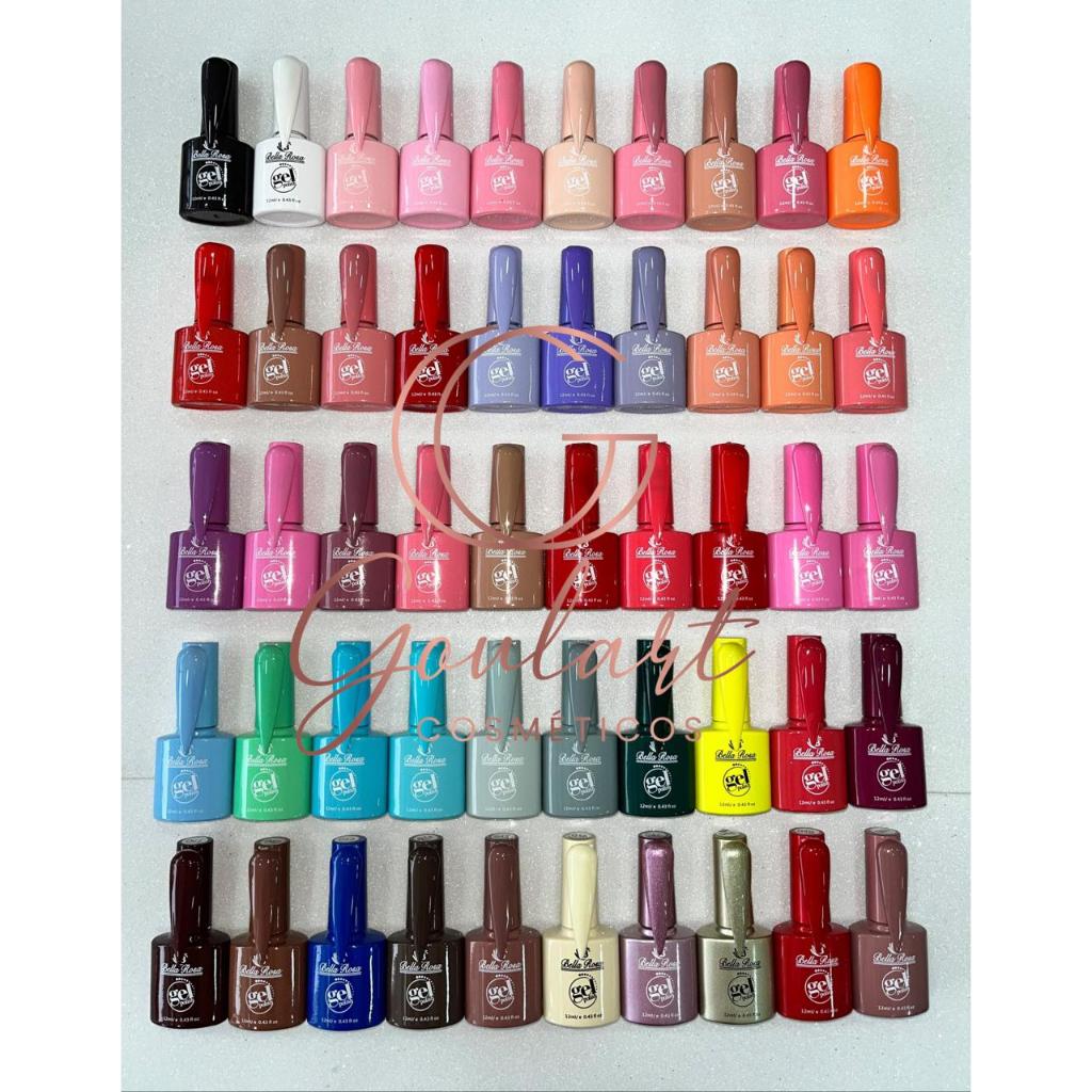 Kit 50 Esmalte de Unha Bella Rosa 12ml Cores Sortida - sem Repetir - Atacado - Revenda - Esmaltes