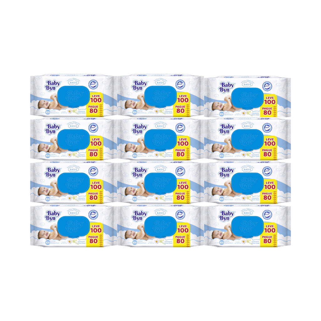 Toalha Umedecida Baby Byn Basic 1200 Folhas (12undX100fls)