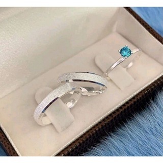 Par De Aliança De Namoro Diamantada brilho Banhada Prata 925 Chanfrada 4mm + anel solitário em Oferta na Shopee