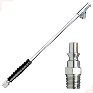 KIT - INFLADOR DUPLO BICO RETO CABO BORRACHA 1/4" + ENGATE RÁPIDO 1/4" - ROTTA em Oferta na Shopee