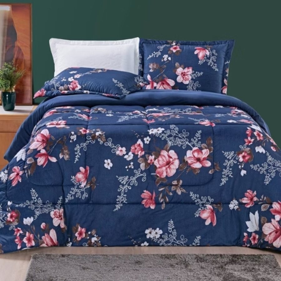 EDREDOM CASAL DUPLA FACE AVULSO ESTAMPADO em Oferta na Shopee