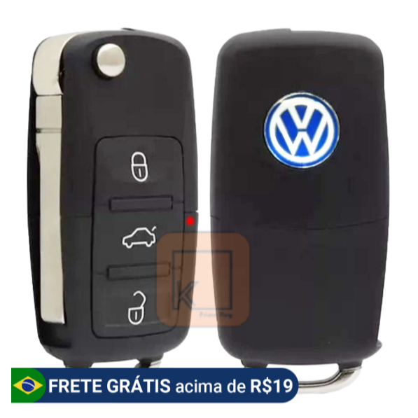 Chave Carcaça canivete Gol G5 Fox Polo Space 3 Botões 2009 até 2014 em Oferta na Shopee