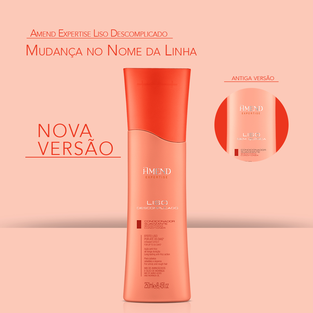 AMEND CONDICIONADOR SUAVIZANTE EXPERTISE LISO DESCOMPLICADO 250ML · foto 2