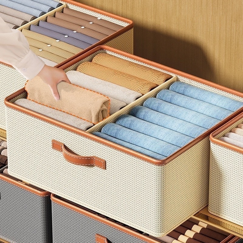 Kit 1/3/5 peças/Caixa De Armazenagem Espessada Com Roupas Dobráveis Para Meias-Calças De Soutien