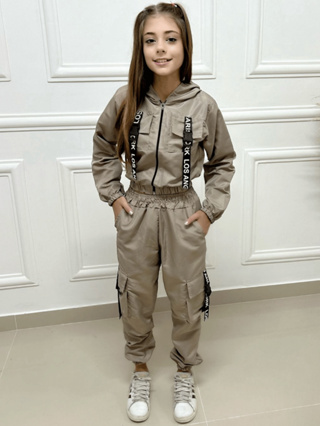 Conjunto Menina Blusinha Bomber e Calça Tactel Jogger Cargo Infantil Juvenil Jaqueta Blusa Calca Top em Oferta na Shopee