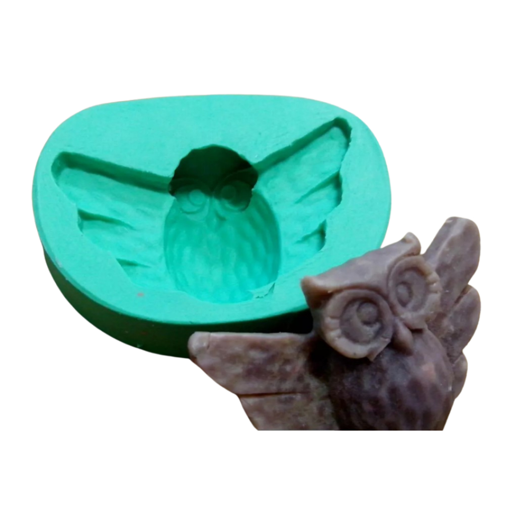 Forma Molde Silicone Sabonete Vela Biscuit Resina - Coruja