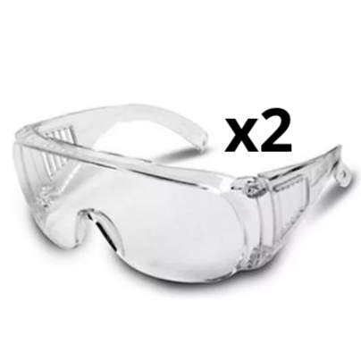 Kit 2 Óculos Sobrepor EPI Panda Kalipso Incolor Antirrisco Protecao Seguranca Ampla Visao CA: 10344 em Oferta na Shopee