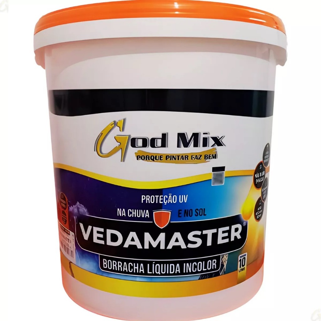 Borracha Líquida Vedamaster 10 L Godmix Incolor em Oferta na Shopee