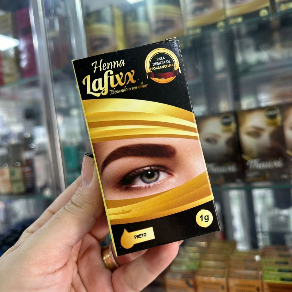 Henna Para Sobrancelhas Lafixx 1g para Design de Sobrancelha em Oferta na Shopee