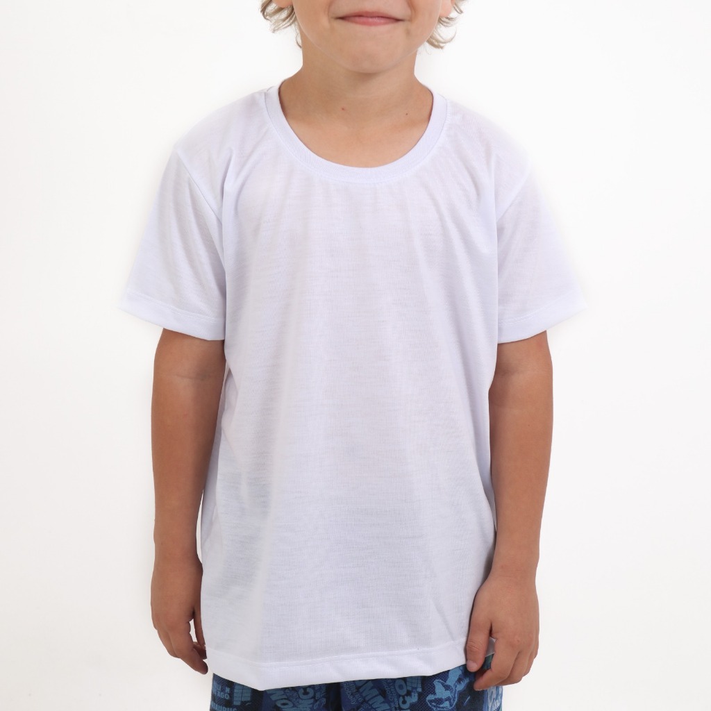 Kit 10 Camisetas  Infantil Lisa 100% Poliéster em Oferta na Shopee
