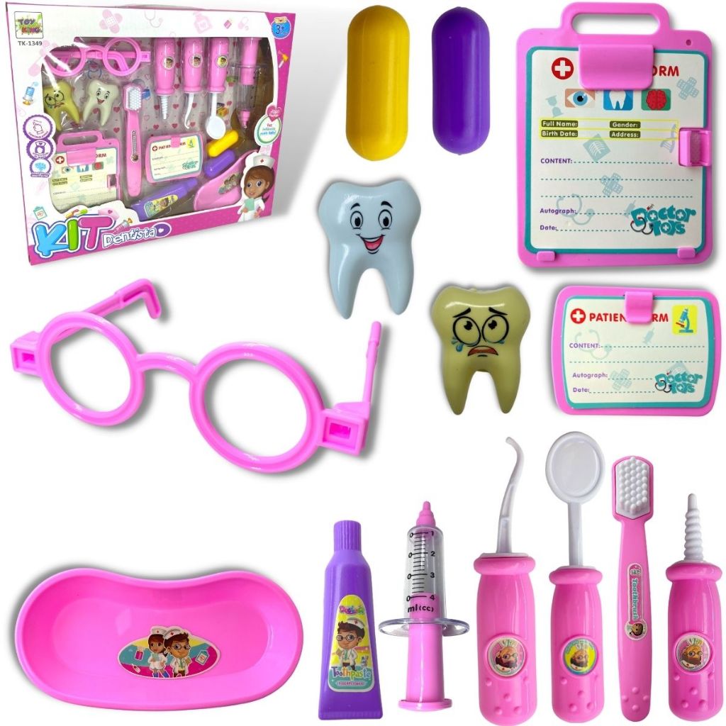 Brinquedo Kit Dentista Infantil Didático Médico