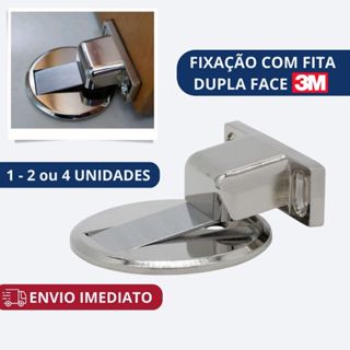 Kit 4 Prendedor Trava de Porta Magnético Slim Cromado em Oferta na Shopee