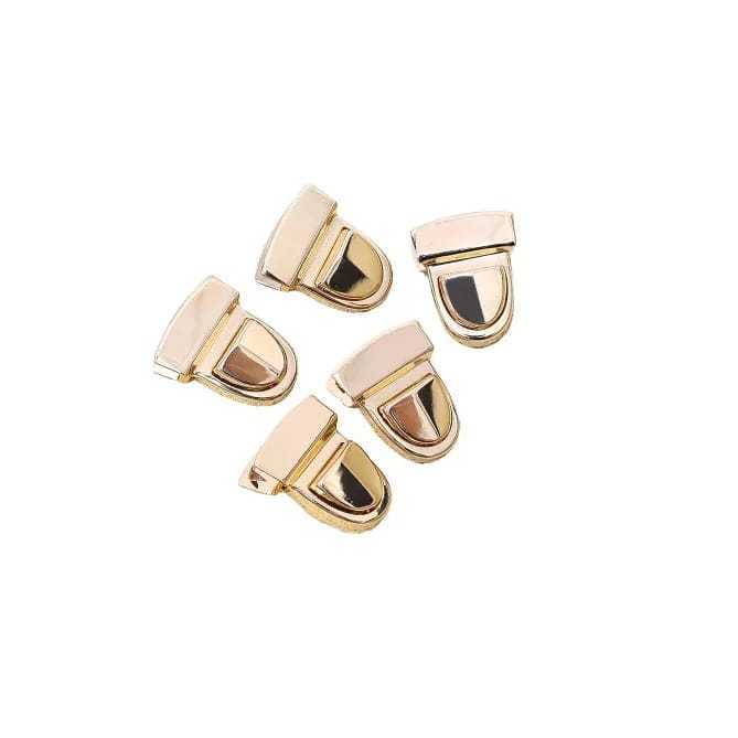 Fecho Para Bolsa Tic Tac - 37x30mm Dourado - 6 Peças - Zamak