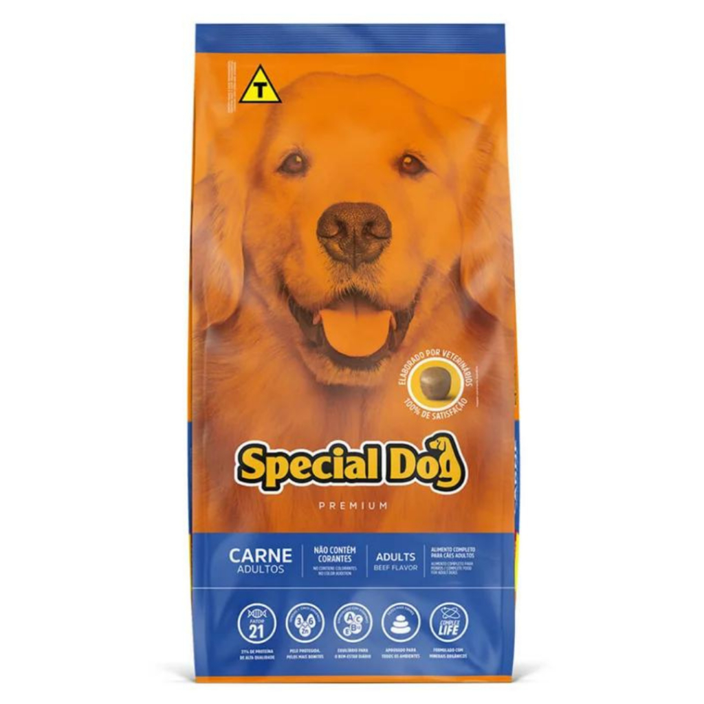 Ração Special Dog Carne 15kg para Cães Adultos Nutrição Completa Alta Aceitação