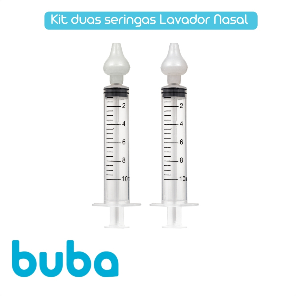 Kit com 2 Seringas para Lavagem Nasal do Bebê Buba em Oferta na Shopee