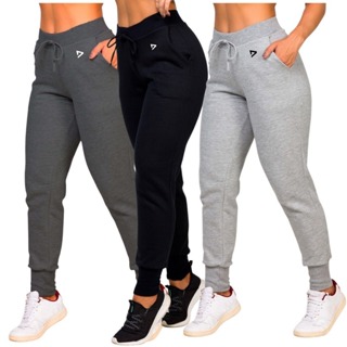 Kit 03 Calças Jogger de Moletom Mali Revenda em Oferta na Shopee