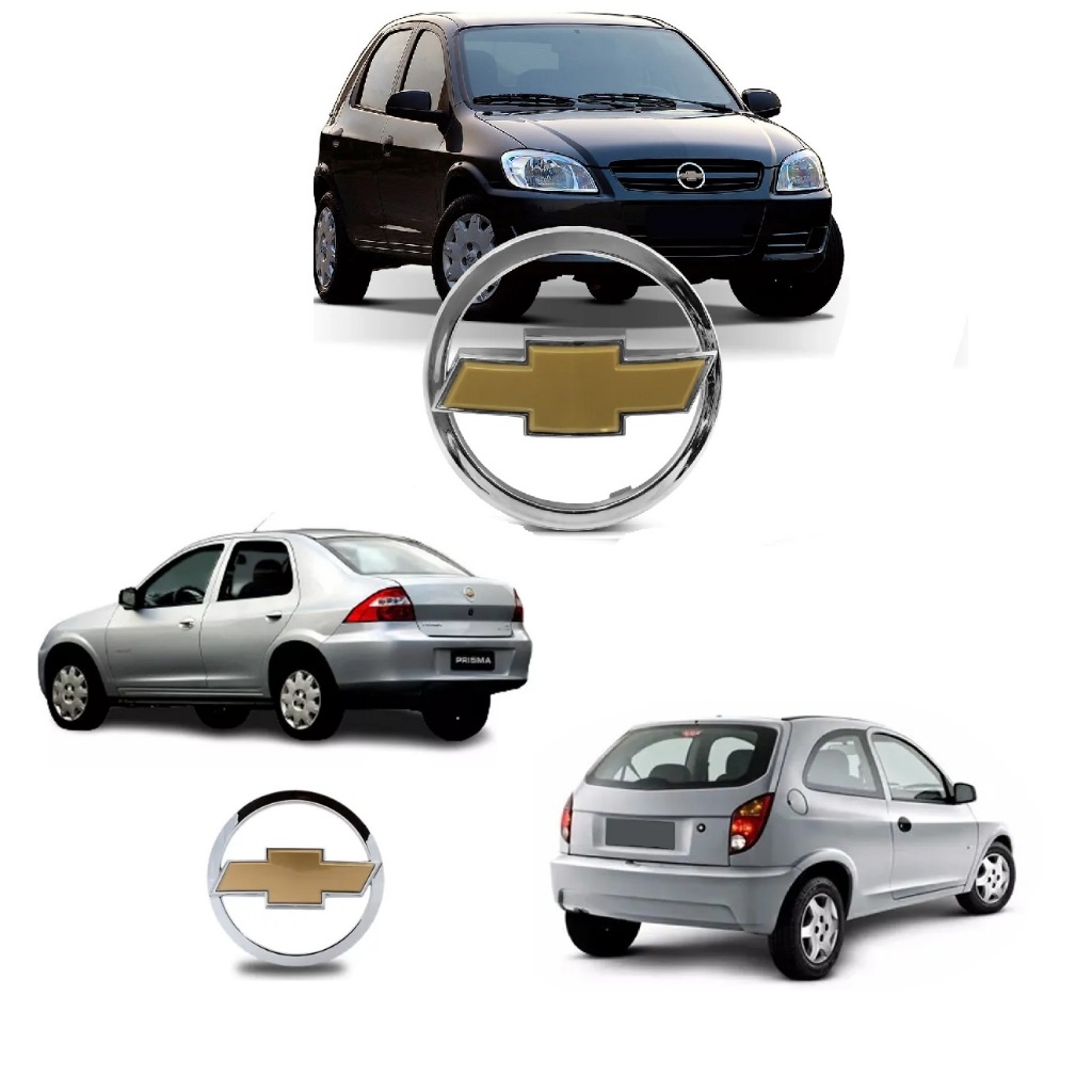 Kit Emblema Chevrolet Celta Prisma Dianteiro e Traseiro 2007 a 2011 5421D 5419D em Oferta na Shopee