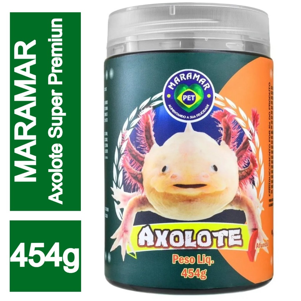 Ração Peixe Axolote Super Premium Maramar Alimento 454g