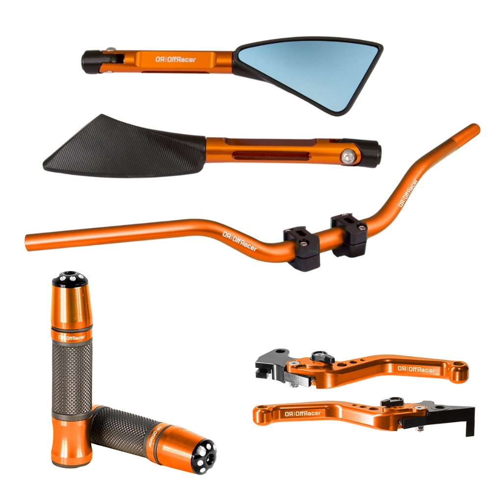 Kit Guidao Esportivo Manopla Retrovisor Manete Factor 150 Fazer 150 UBS — imagem 2 de 2